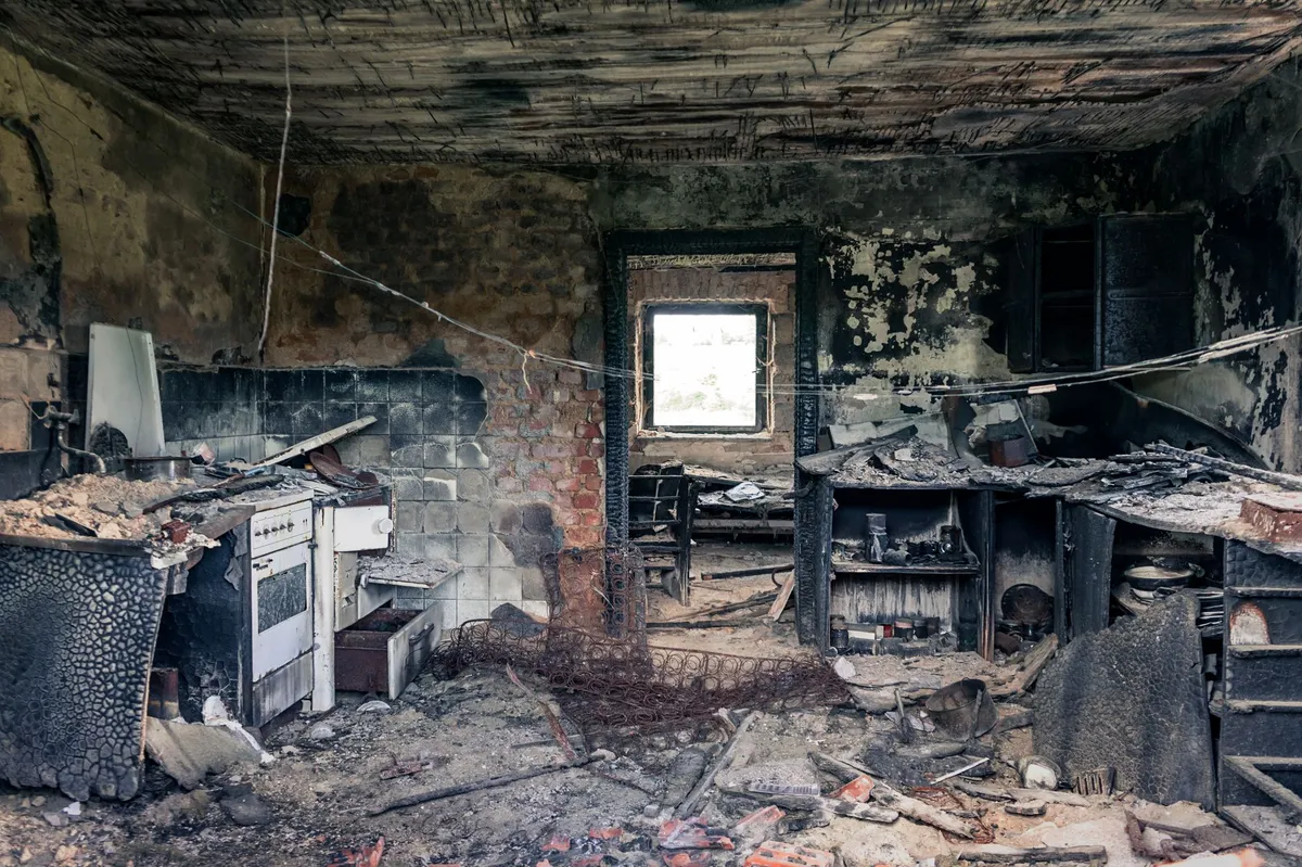 business office smoke damage