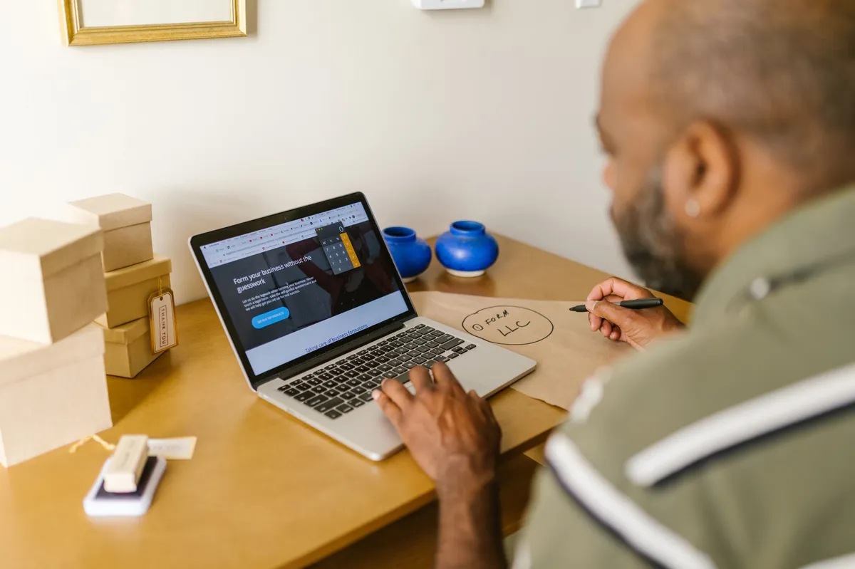 small business owner with laptop