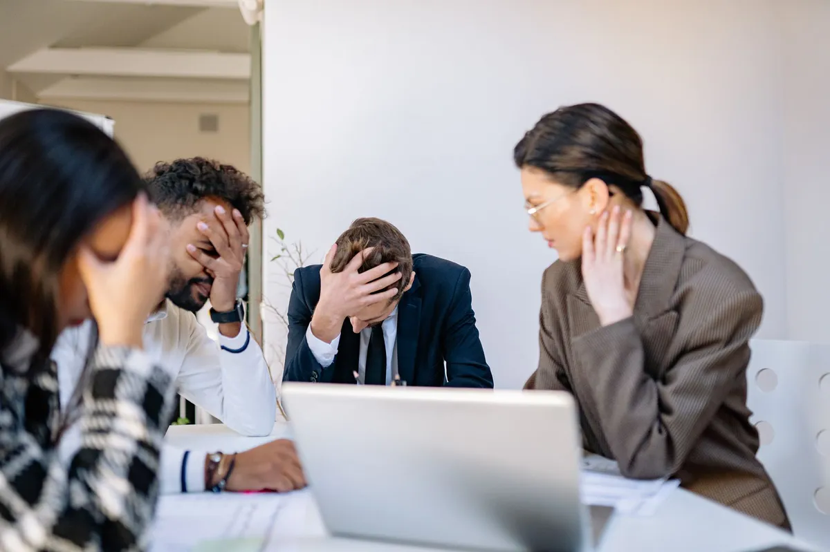 stressed HR professional