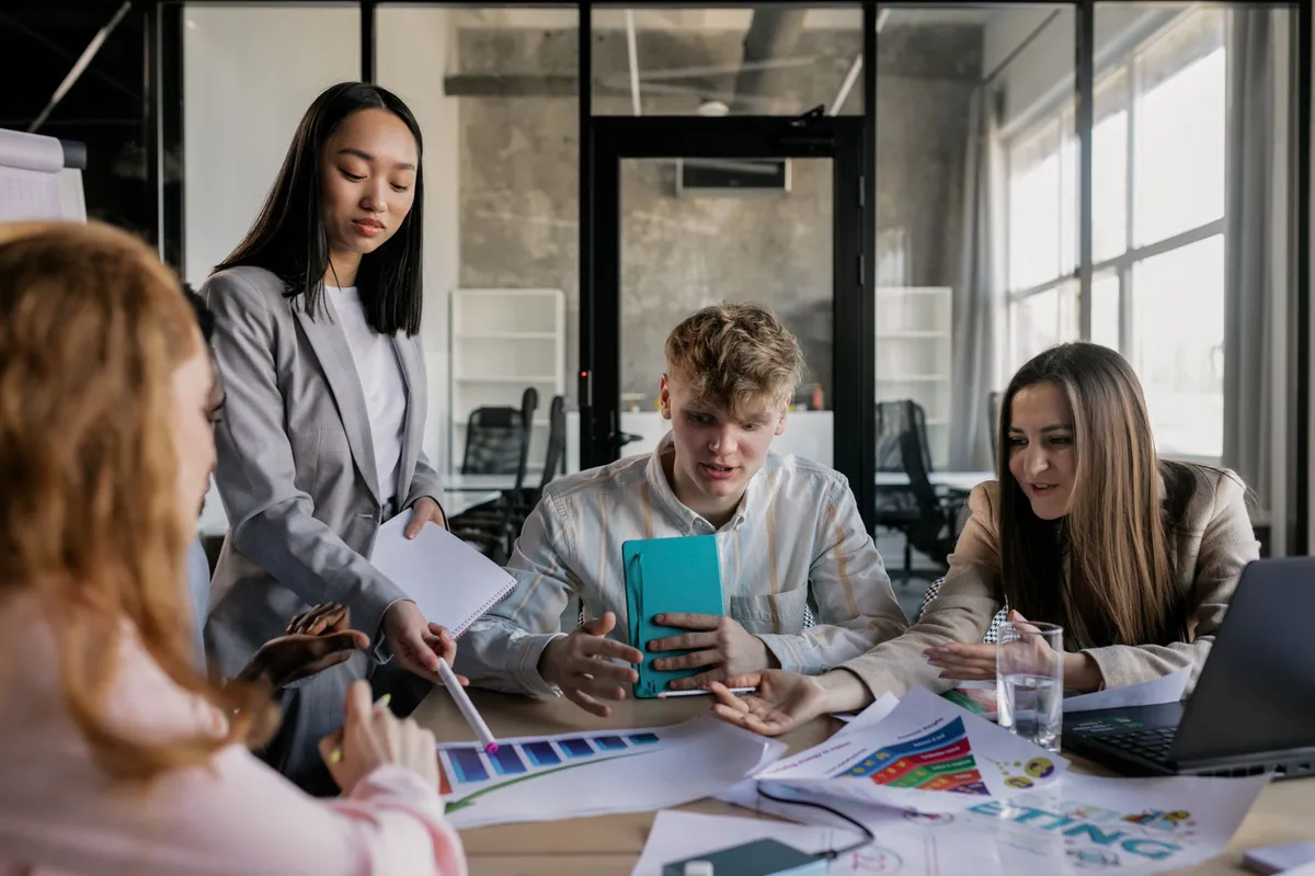 young professionals in office setting