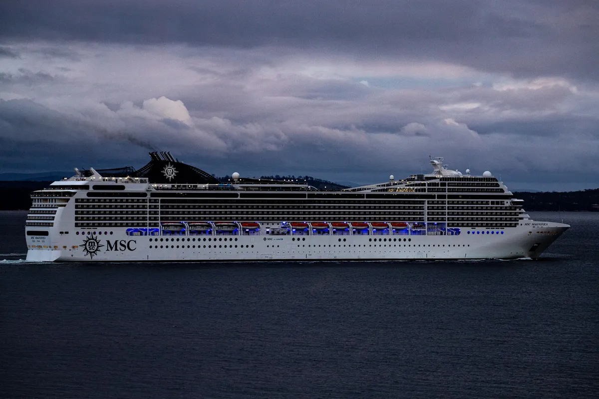 cruise ship at sea