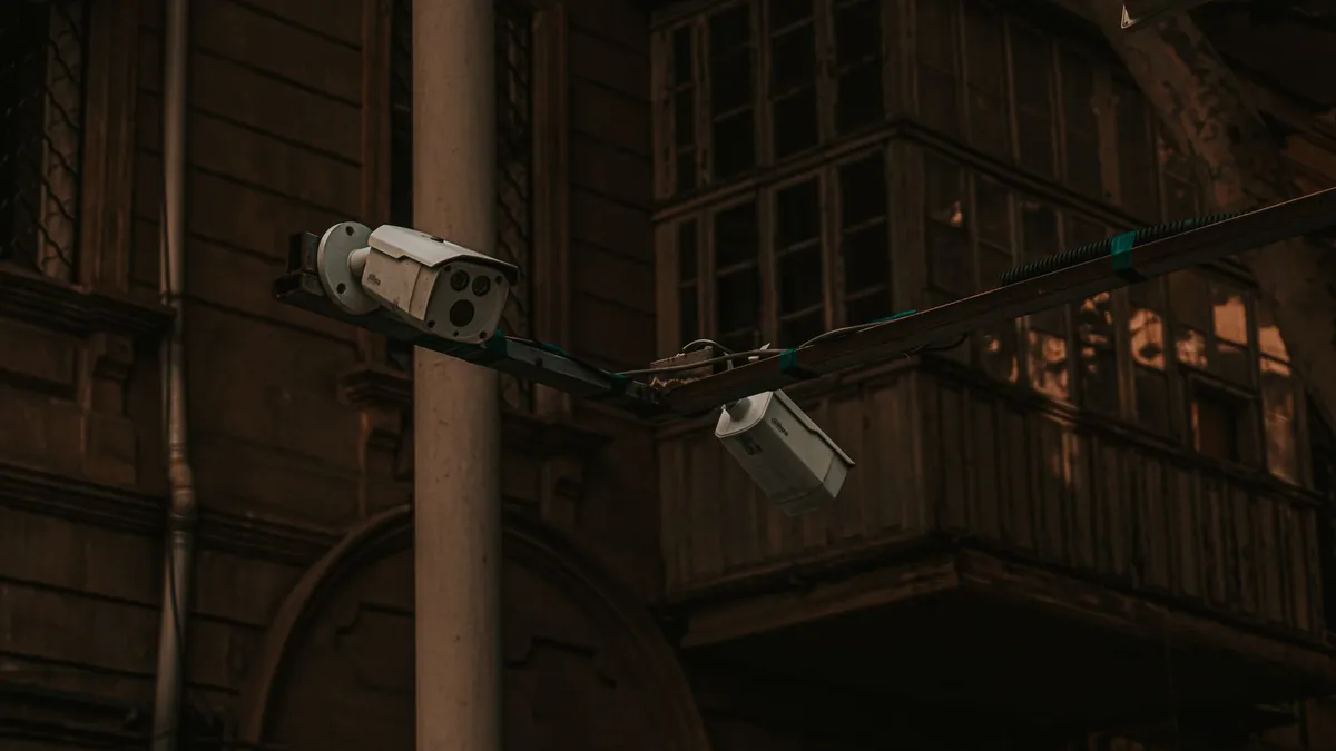 surveillance cameras on street