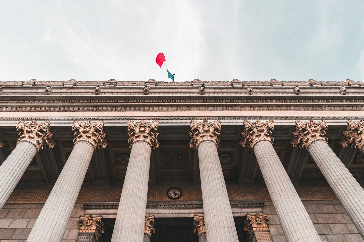 government building with flag