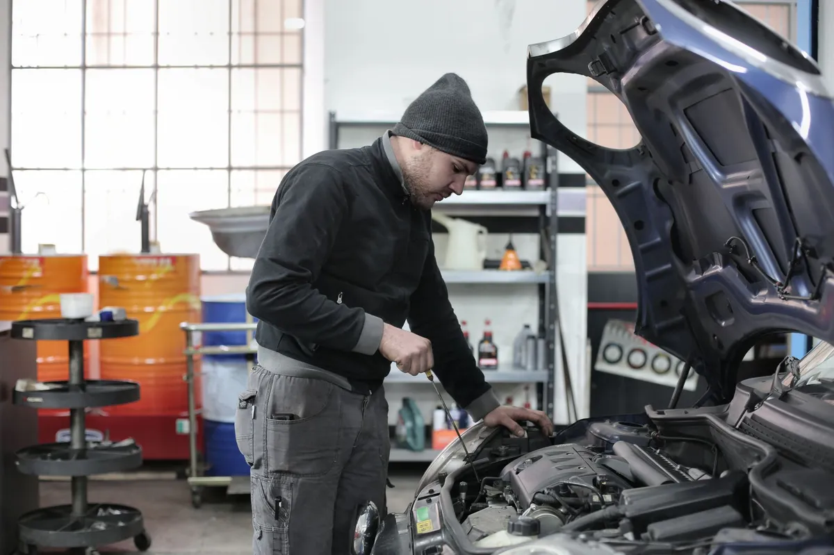 auto repair technician working