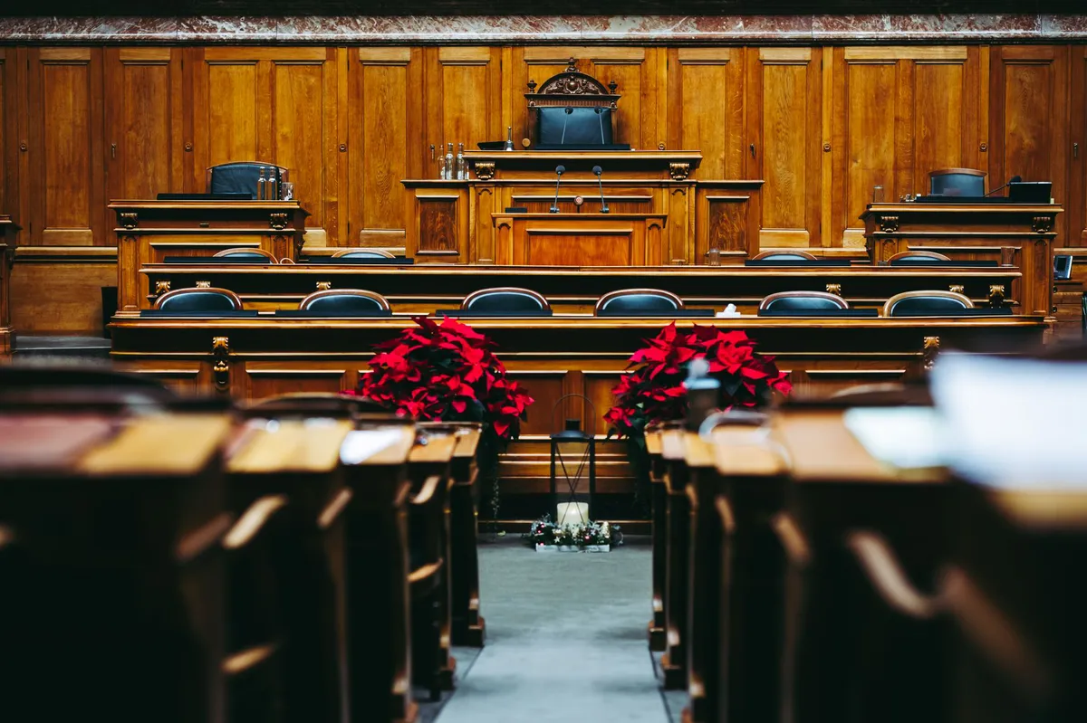 patent law courtroom
