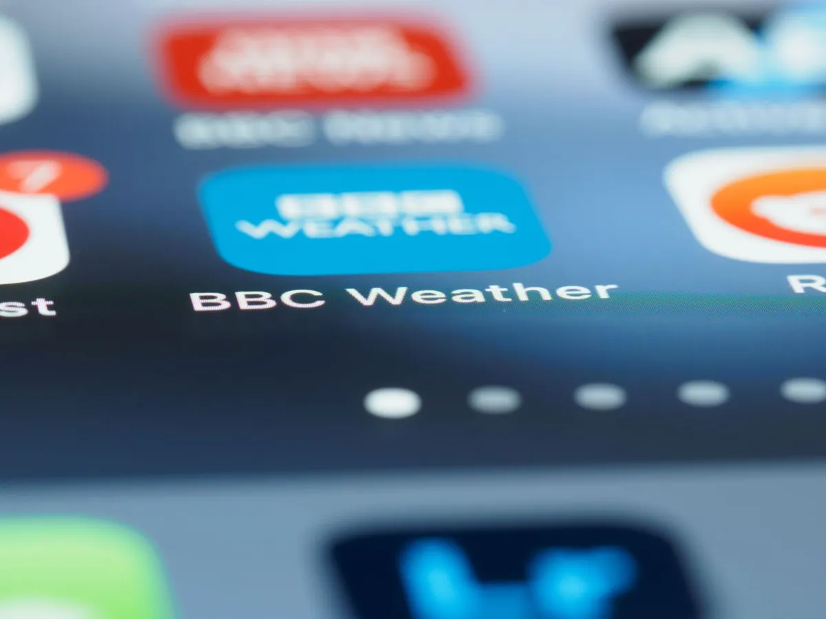 weather app interface