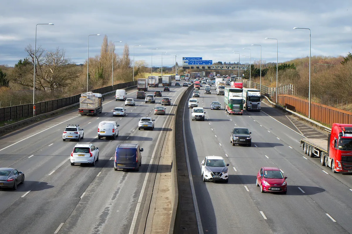 busy highway traffic