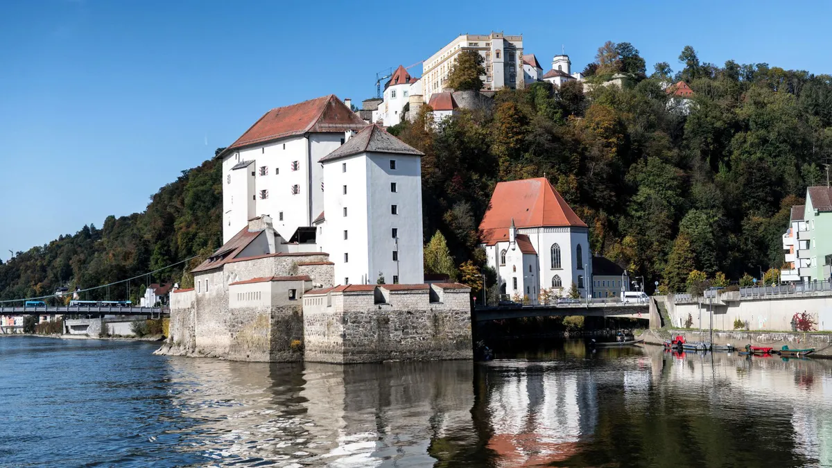 scenic European river landscape