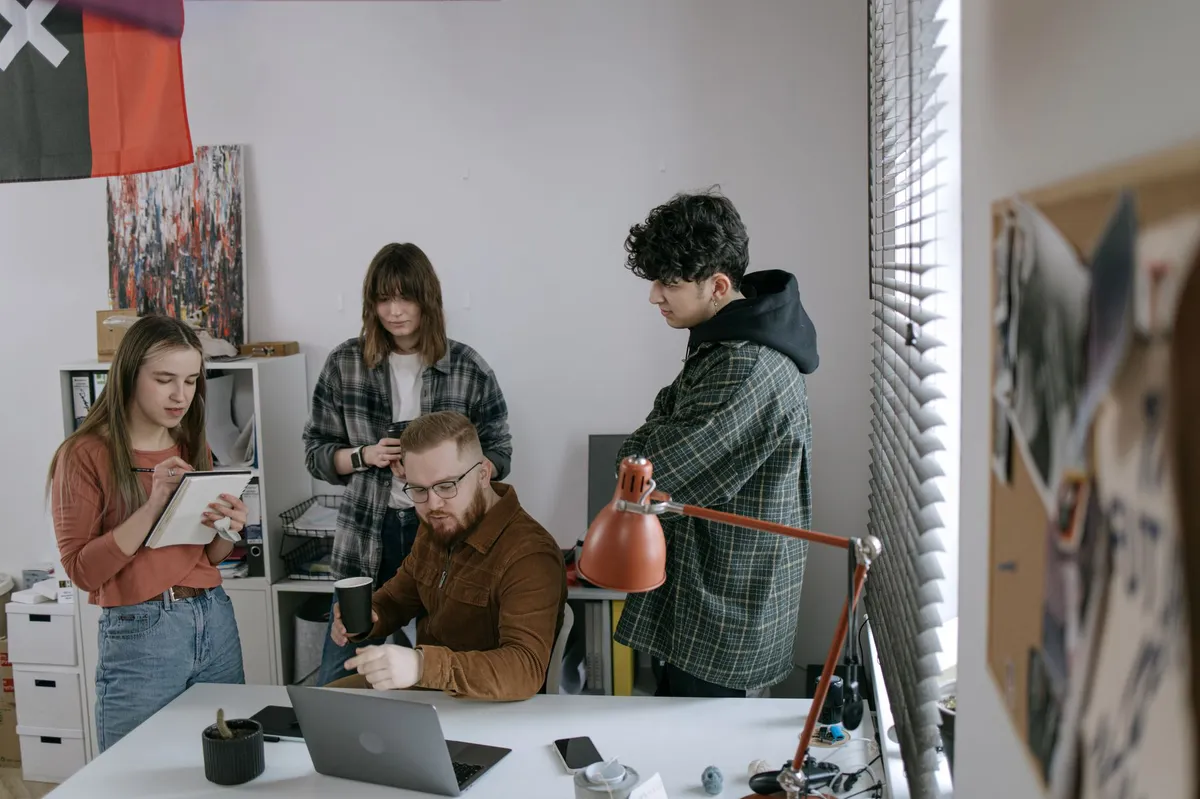 small business employees at work