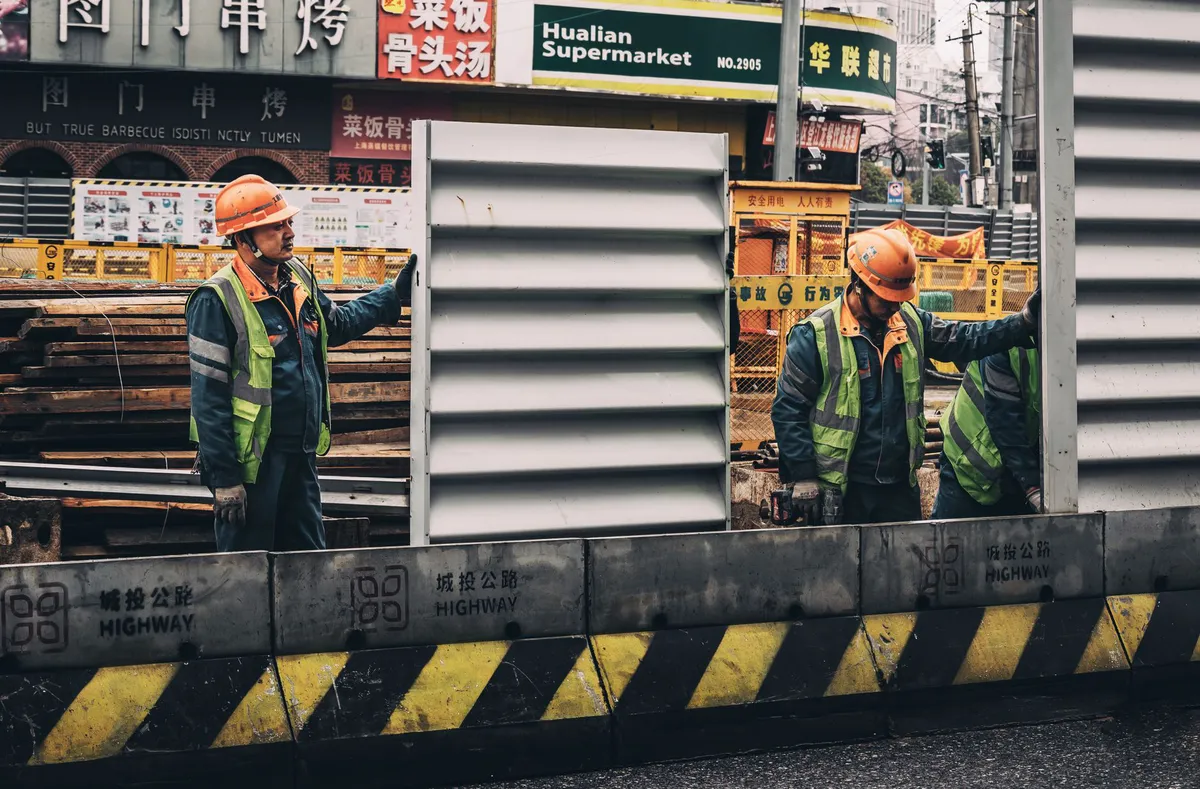 highway construction work