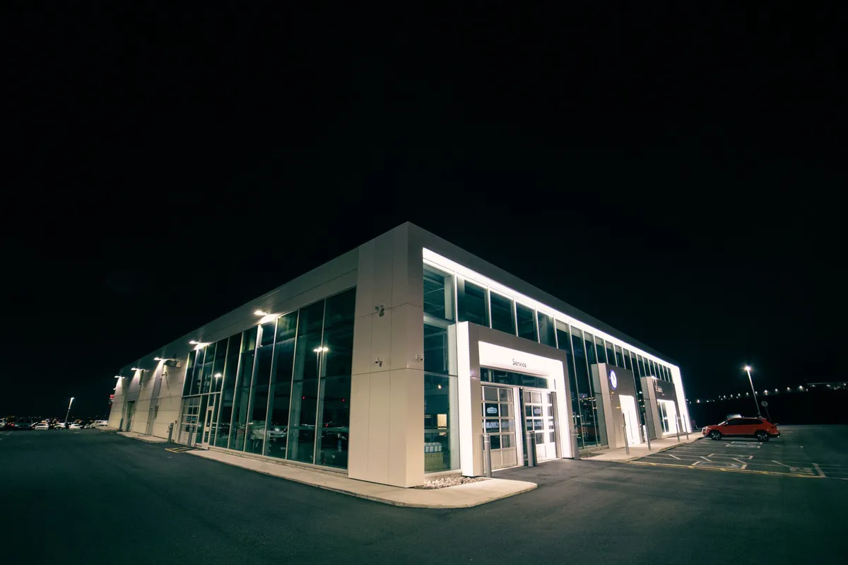 car dealership exterior