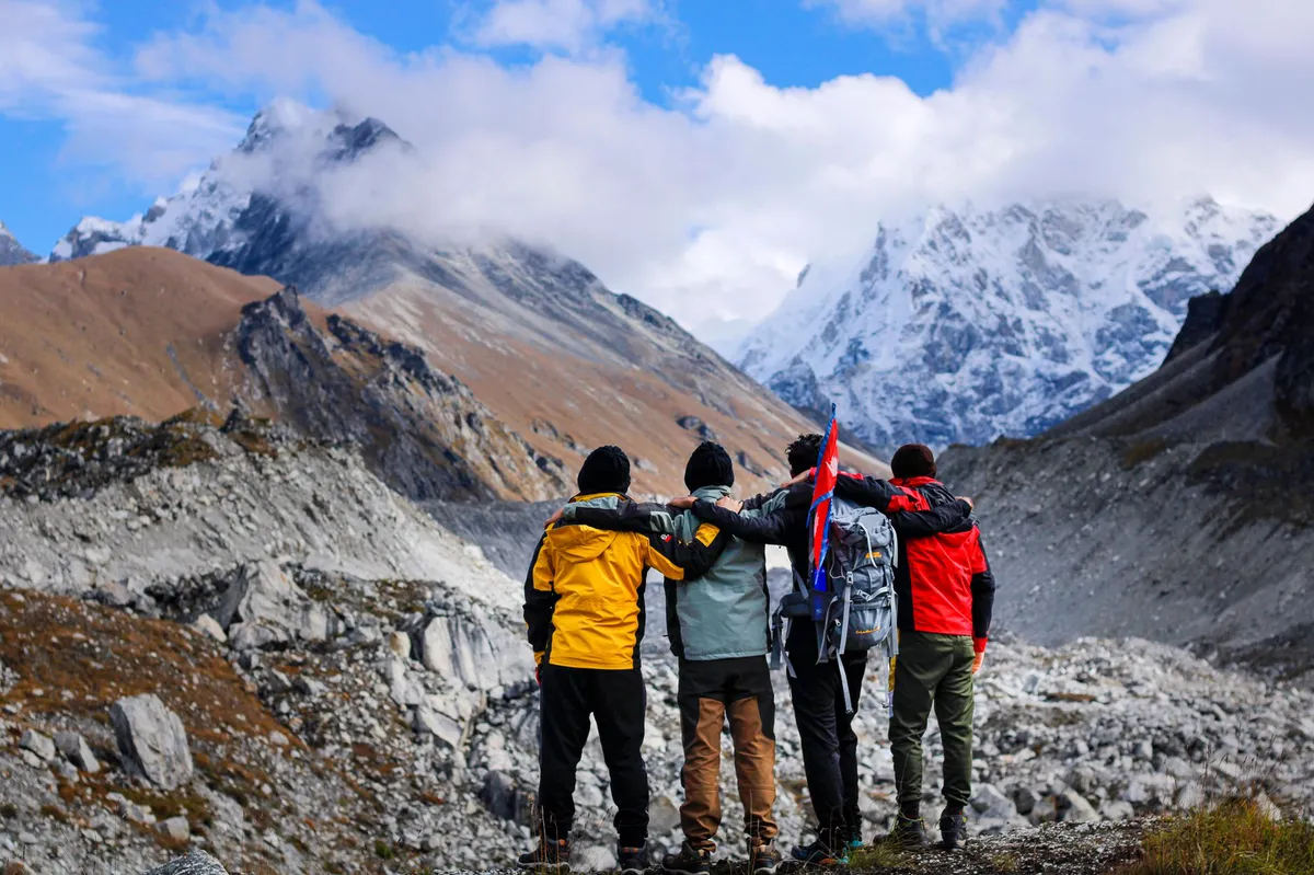 adventure travelers in Nepal